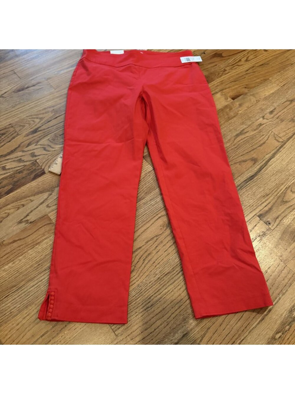 Crown & Ivy Womens Red Pull on Pants New Size 12
